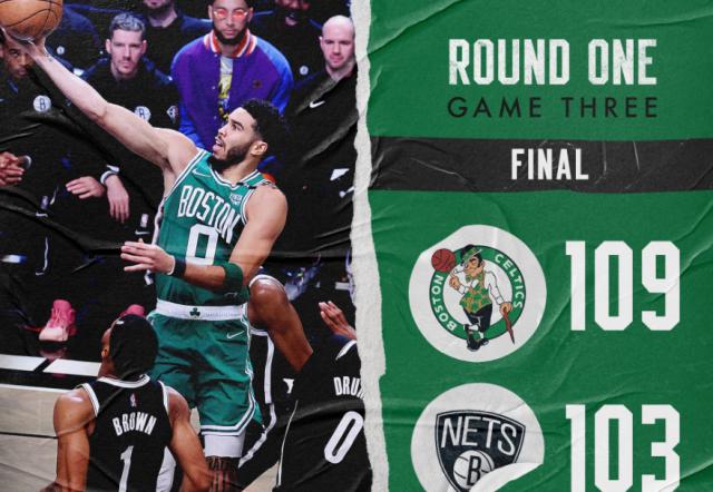 直接对话完胜KD 巴克莱中心为塔图姆响起MVP呼声